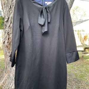 Boden black dress with cute bow detail at the collar